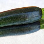 Zucchine grigliate su una griglia con spezie e olio, pronte per essere servite.